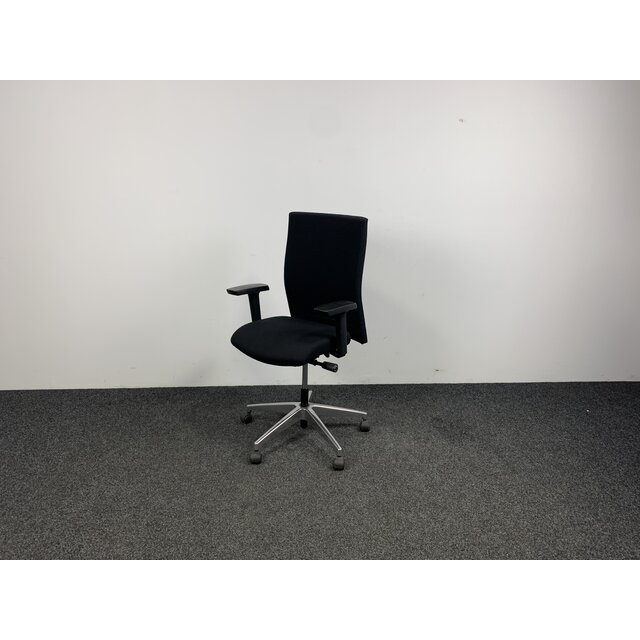 Bureaustoel Zwart Chroom Onderstel