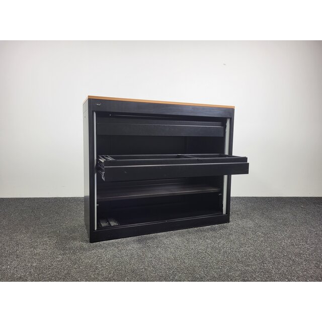 Emmein Archiefkast - Grijs/Zwart | 103 x 120 x 45 cm