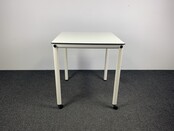 Statafel Verrijdbaar Wit 110,5x100x100 cm