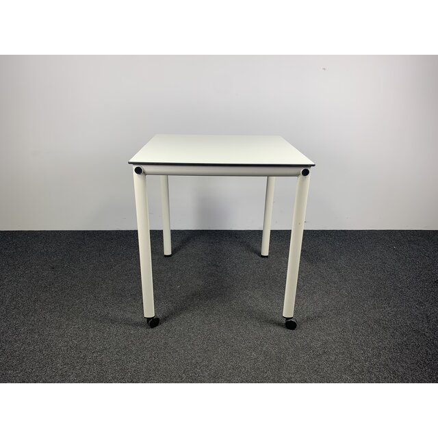 Statafel Verrijdbaar Wit 110,5x100x100 cm