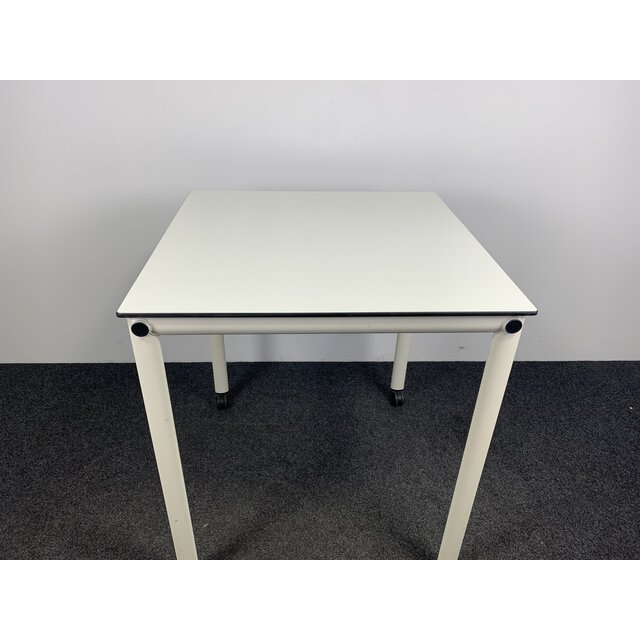 Statafel Verrijdbaar Wit 110,5x100x100 cm