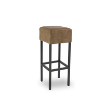 Retro Barkruk Cubes Cognac - Zwart Frame