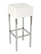 Barkruk Cubes Wit - Chroom Frame