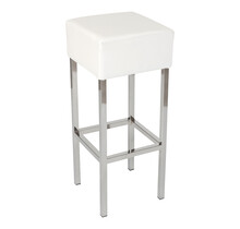 Barkruk Cubes Wit - Chroom Frame
