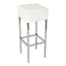 Barkruk Cubes Wit - Chroom Frame