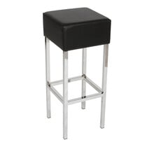 Barkruk Cubes Zwart - Chroom Frame
