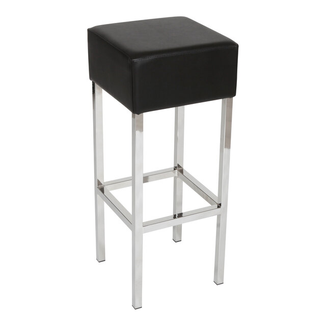 Barkruk Cubes Zwart - Chroom Frame