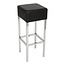 Lamers Kantoormeubelen  Barkruk Cubes Zwart - Chroom Frame