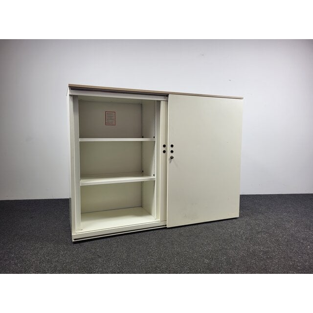 Gispen Schuifdeurkast 120x160x52 cm Crème