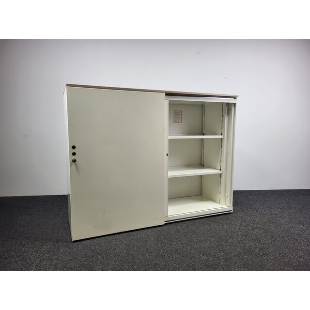 Gispen Schuifdeurkast 120x160x52 cm Crème