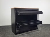 Zwarte Archiefkast - 2 Uittrekframes | 102 x 120 x 45 cm