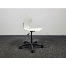 Bureaustoel Wave - Witte Kunststof Zitting