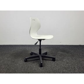 Bureaustoel Wave - Witte Kunststof Zitting