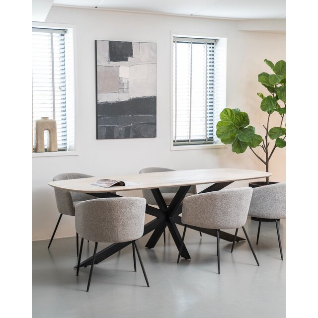 Vergadertafel Spinpoot Deens Ovaal