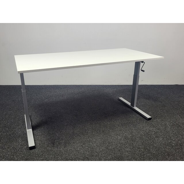 Bureau Slinger Verstelbaar - Grijs onderstel | 160 x 80 cm