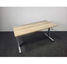 Bureau Slinger Verstelbaar - Grijs onderstel | 160 x 80 cm