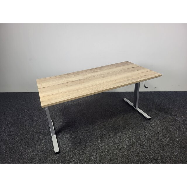 Bureau Slinger Verstelbaar - Grijs onderstel | 160 x 80 cm
