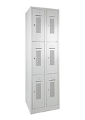 Lockerkast 6 Deurs Geperforeerd 195x60x50 cm Grijs