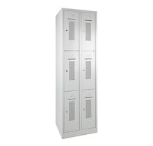 Lockerkast - 6 Deurs Geperforeerd | 195 x 60 x 50 cm