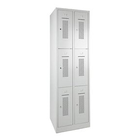 Lockerkast - 6 Deurs Geperforeerd | 195 x 60 x 50 cm