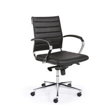 Directiestoel Boss - Zwart / Chroom | Lage Rug