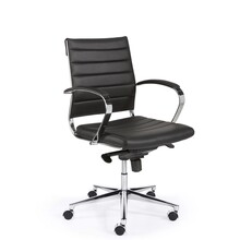 Directiestoel Boss - Zwart / Chroom | Lage Rug