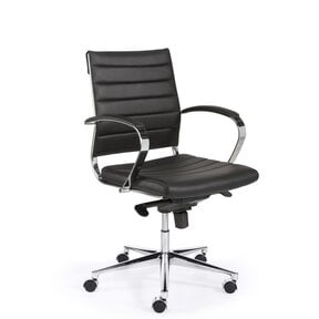 Directiestoel Boss - Zwart / Chroom | Lage Rug