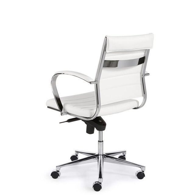 Directiestoel Boss Lage Rug Wit PU Directiestoel Boss Lage Rug Wit PU