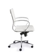 Directiestoel Boss Lage Rug Wit PU Directiestoel Boss Lage Rug Wit PU