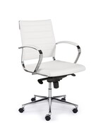 Directiestoel Boss Lage Rug Wit PU Directiestoel Boss Lage Rug Wit PU