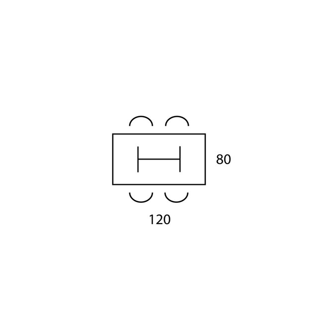 Bartafel  V-Leg Recht | Diverse Afmetingen