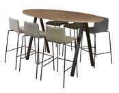 Bartafel V-Leg Ovaal Blad 220 x 110 cm