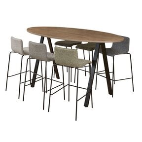 Bartafel V-Leg Ovaal Blad 220 x 110 cm