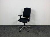 Bureaustoel Interstuhl Zwarte Stof Chroom Onderstel