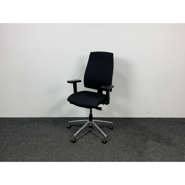 Bureaustoel Interstuhl Zwarte Stof Chroom Onderstel