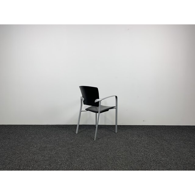 Vergaderstoel ENEA - Zwart Leer