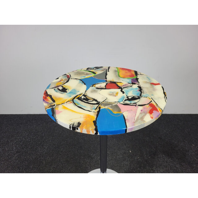 Statafel met Kleurrijk Kunstdesign - Variant 1