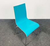 Van der Sluis Kantinestoel Turquoise | 85 x 44 x 54 cm