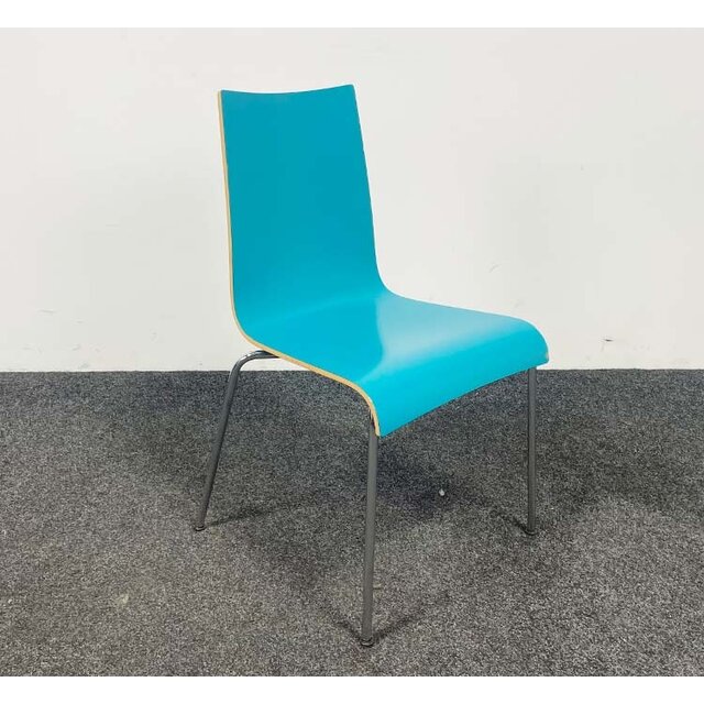 Van der Sluis Kantinestoel Turquoise | 85 x 44 x 54 cm