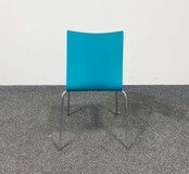 Van der Sluis Kantinestoel Turquoise | 85 x 44 x 54 cm
