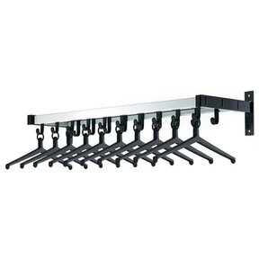 Wandkapstok met 10 Kledinghangers en Hoedenplank – 100 cm breed