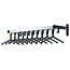 Lamers Kantoormeubelen  Wandkapstok - 10 Hangers en 9 Haken – 100 cm breed