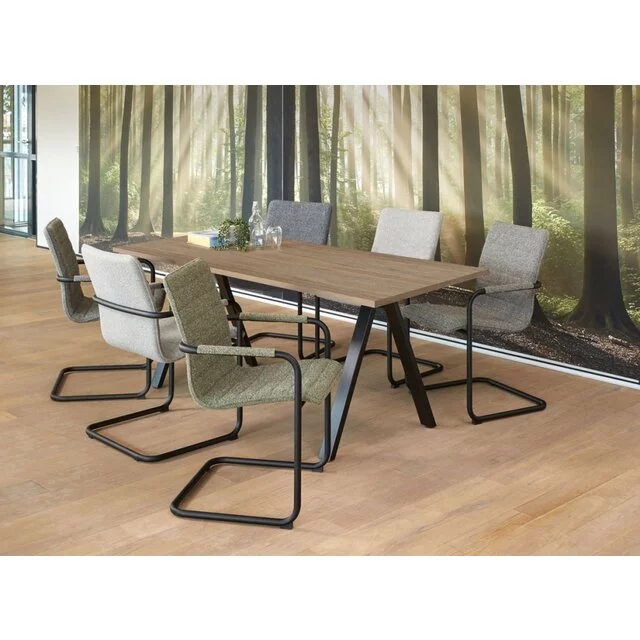 Vergadertafel V-Leg Recht | 200 x 100 cm