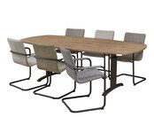 Vergadertafel Verstelbaar - Deens Ovaal | 240 x 120 cm