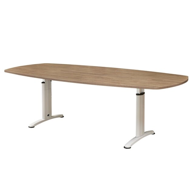 Vergadertafel Verstelbaar Deens Ovaal 240x120 cm