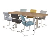 Vergadertafel Verstelbaar - Deens Ovaal | 240 x 120 cm