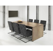 Vergadertafel Manager Midden Eiken 220x100 cm