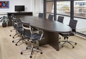 Vergadertafel Manager Ovaal 420 x 138 cm - Donker Eiken