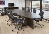 Vergadertafel Manager XL Ovaal - Donker Eiken | 420 x 138 cm