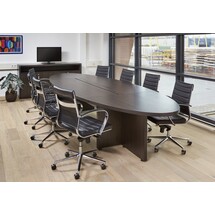 Vergadertafel Manager Ovaal 420 x 138 cm - Donker Eiken